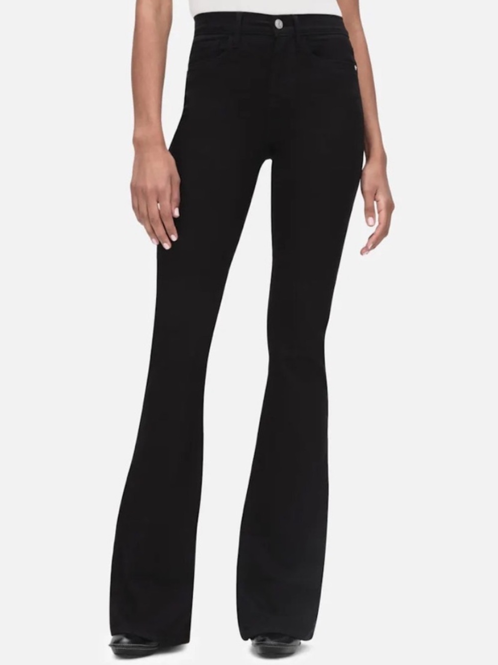 Frame Le High Flare Denim Jeans Black NWT